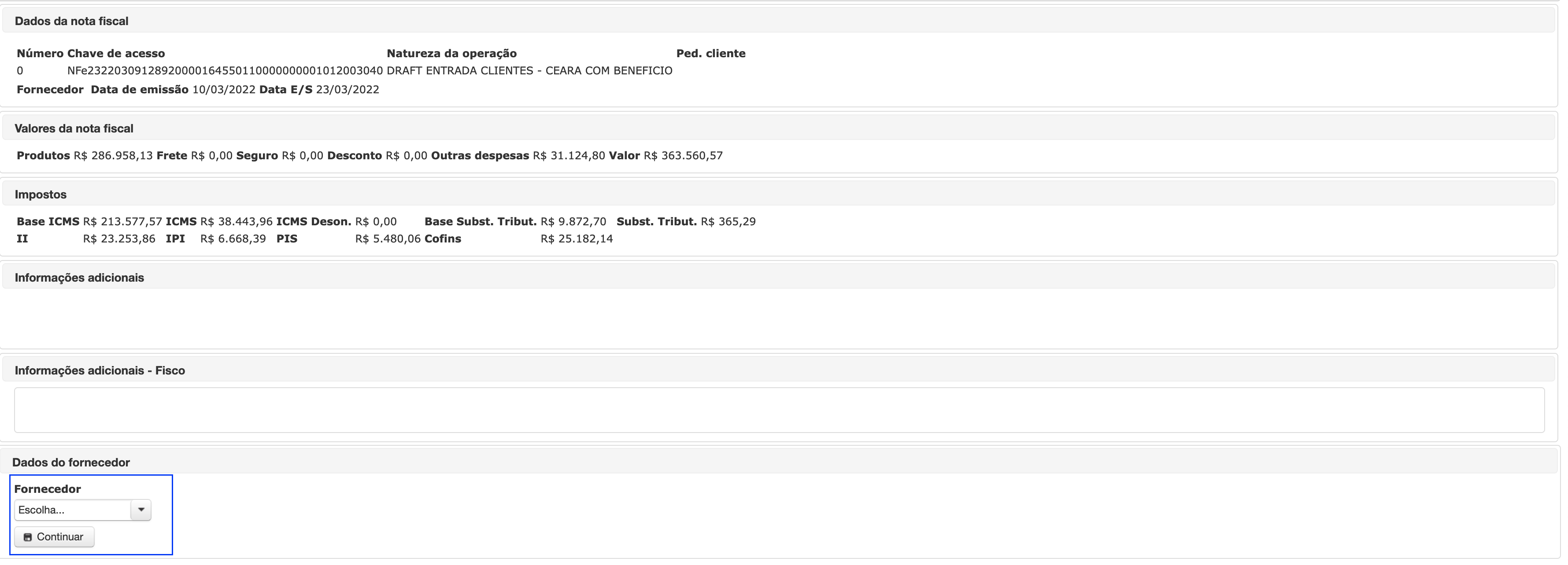 XML rascunho do despachante – V2Saude