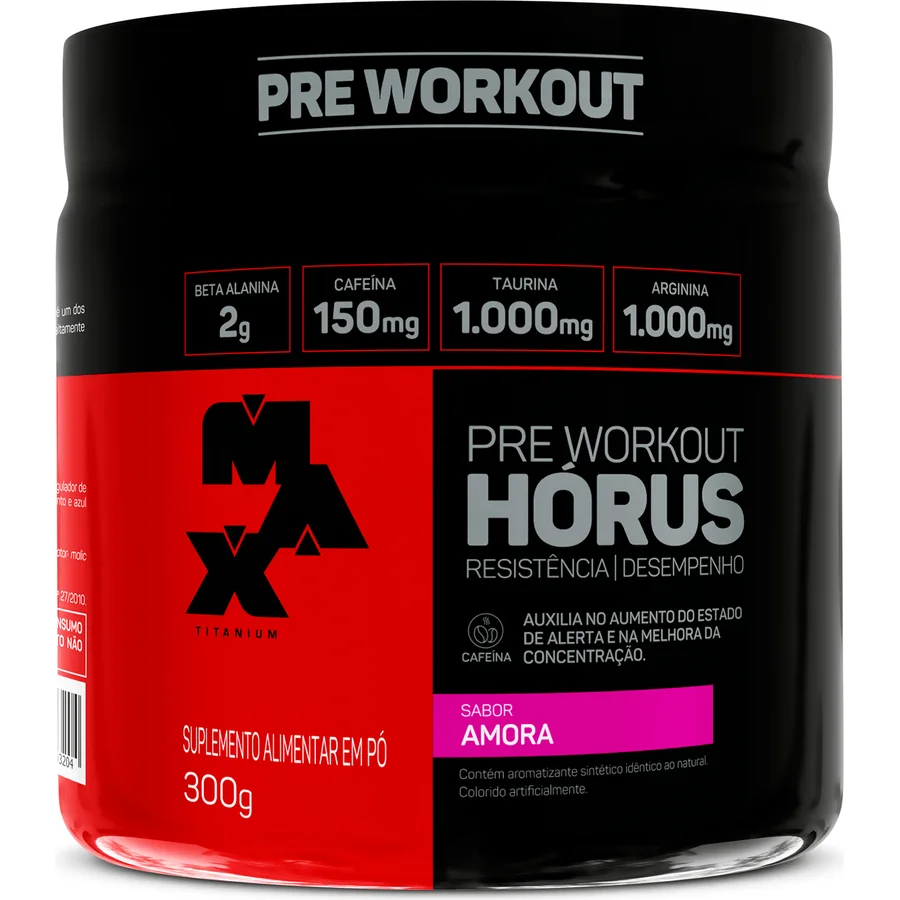 Pré treino Horus 300g (citrus, blue ice, frutas vermelhas, amora, maçã verde )