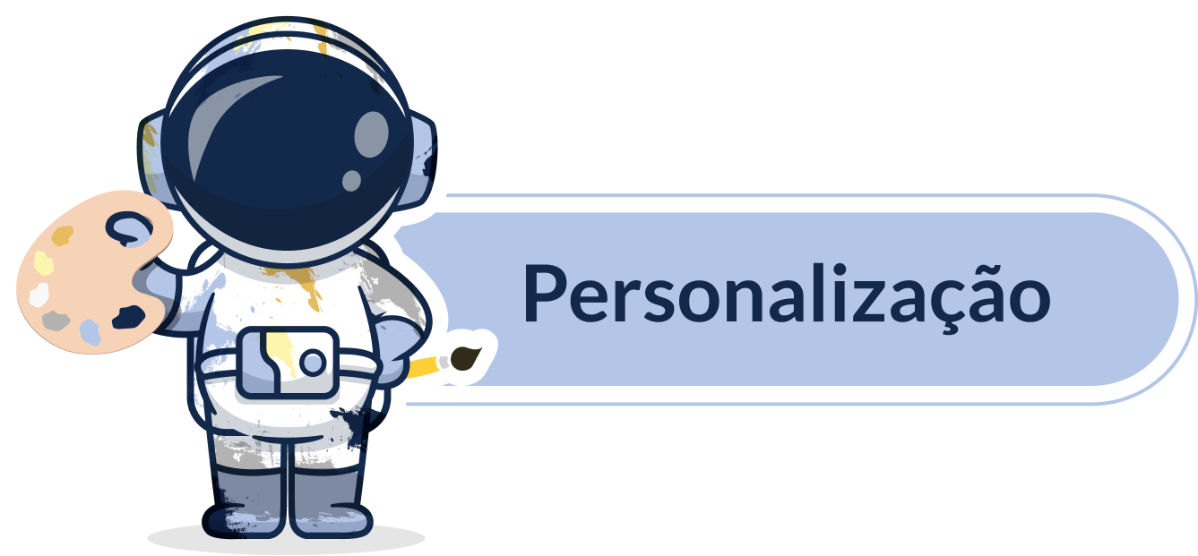 Astronauta com uma palheta de cores e um pincel nas mãos