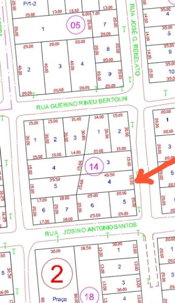Lote Urbano com a superfície de 603,75m², Galvão, localizado em Galvão - SC