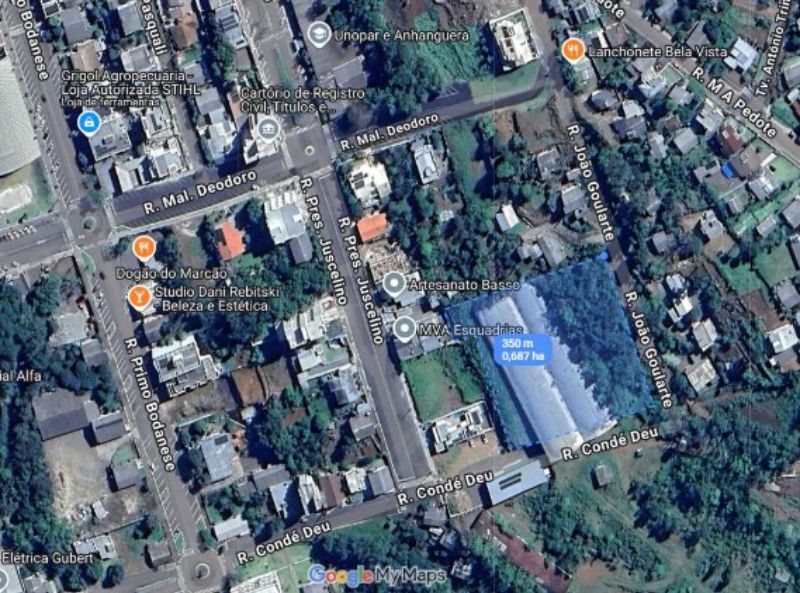Lote urbano com área de 6.950,00m², quilombo (sc).