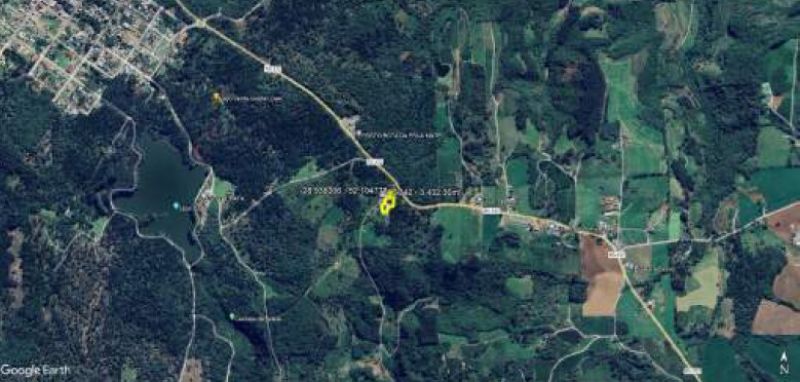 Área de terra rural própria, com 3.432,30m², localizado em Ilópolis - RS