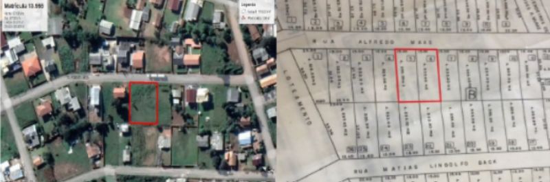 Lotes de terras urbanos com a área total de 1.110, localizado em Ponte Alta - SC