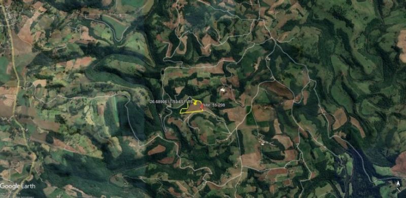 Lotes rurais com área de 69.506,56m², Paraiso/SC, localizado em Paraiso - SC