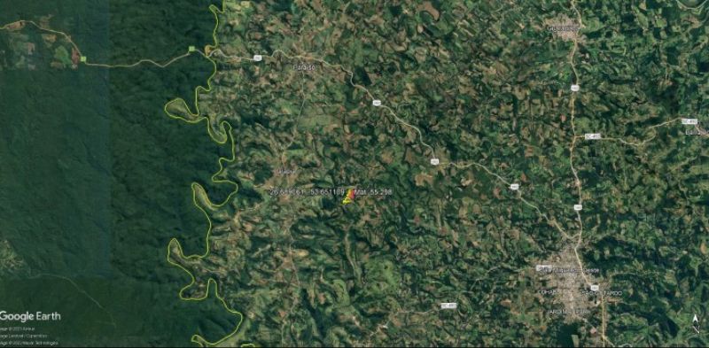 Lotes rurais com área de 69.506,56m², Paraiso/SC, localizado em Paraiso - SC