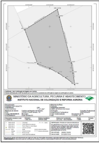 matrícula nº 9.193, localizado em Ponte Serrada - SC