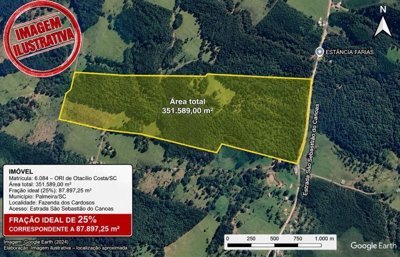 87.897,25m² - FRAÇÃO RURAL PALMEIRA