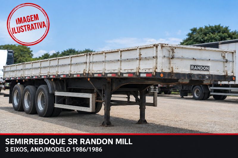 03.	SEMIRREBOQUE SR RANDON MILL,3 EIXOS, 1986/1986