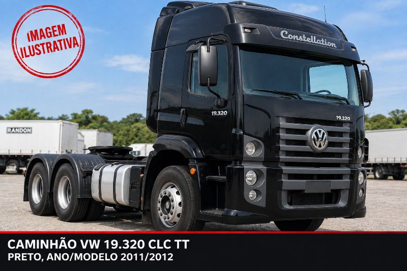 CAMINHÃO VW 19.320 CLC TT, PRETO, 2011/2012