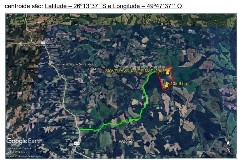 IMÓVEL MATRICULA 3.965, localizado em Mafra - SC