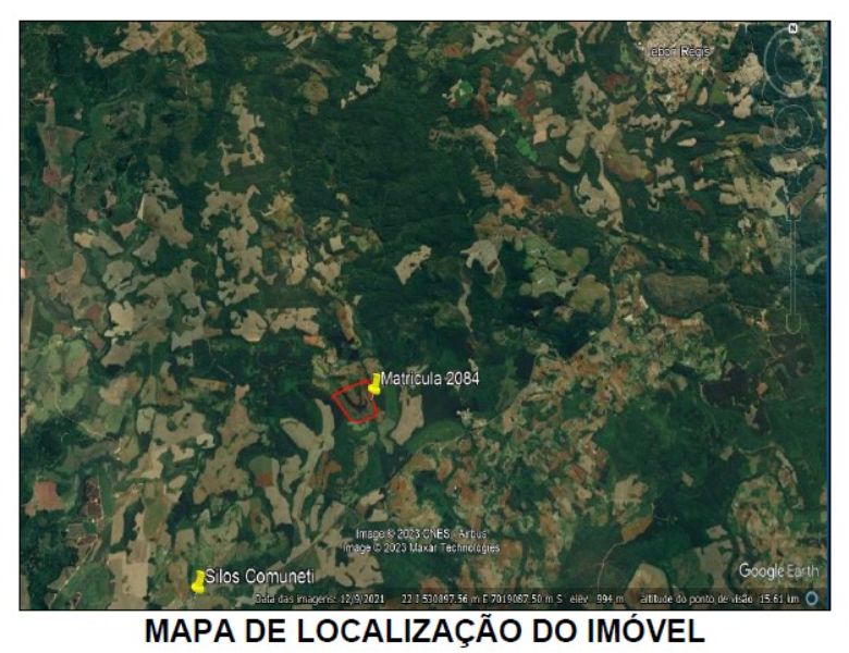 50% DO TERRENO RURAL em Lebon Régis/SC, localizado em Lebon Régis - SC