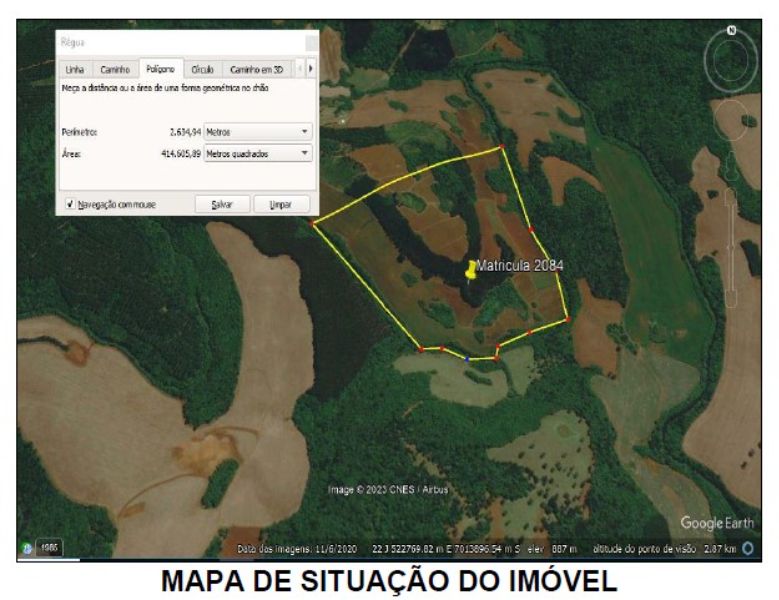 50% DO TERRENO RURAL em Lebon Régis/SC, localizado em Lebon Régis - SC