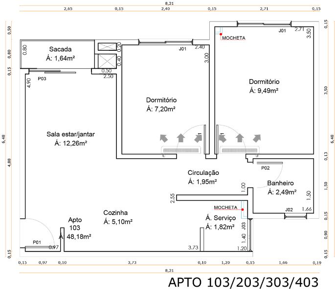 Apartamento Itajaí, localizado em Itajaí - SC