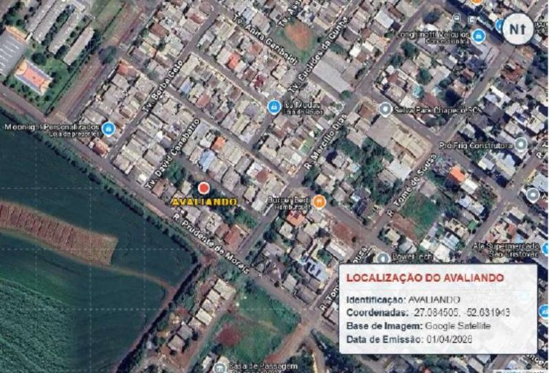 Terreno de 1.405,76 m², localizado em Chapecó - SC