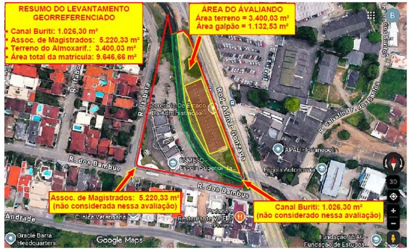 Galpão de 1.132,53 m² - Itacorubi, localizado em Florianópolis - SC, bairro Itacorubi