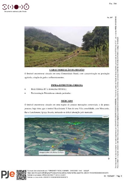VENDA DIRETA: TERRENO RURAL, ÁREA 1.536.700m², localizado em Papanduva - SC