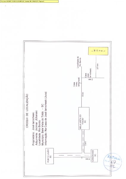 1ª PRAÇA: PARTE IDEAL 120.024,00m², COM CASA, localizado em Canoinhas - SC