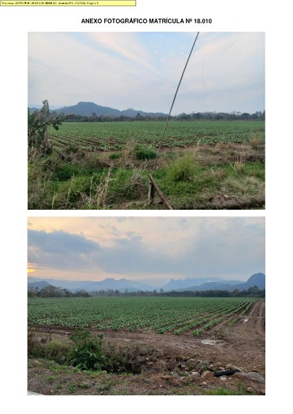 1ª PRAÇA: TERRENO RURAL ÁREA 38.000,00m², CULTIVO, localizado em Timbé Do Sul - SC