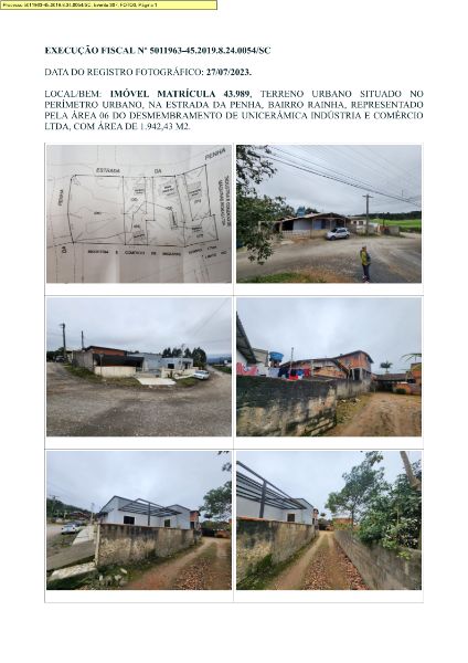 Imagem do imóvel 2ª PRAÇA: TERRENO URBANO, 1.280,74m² BAIRRO RAINHA