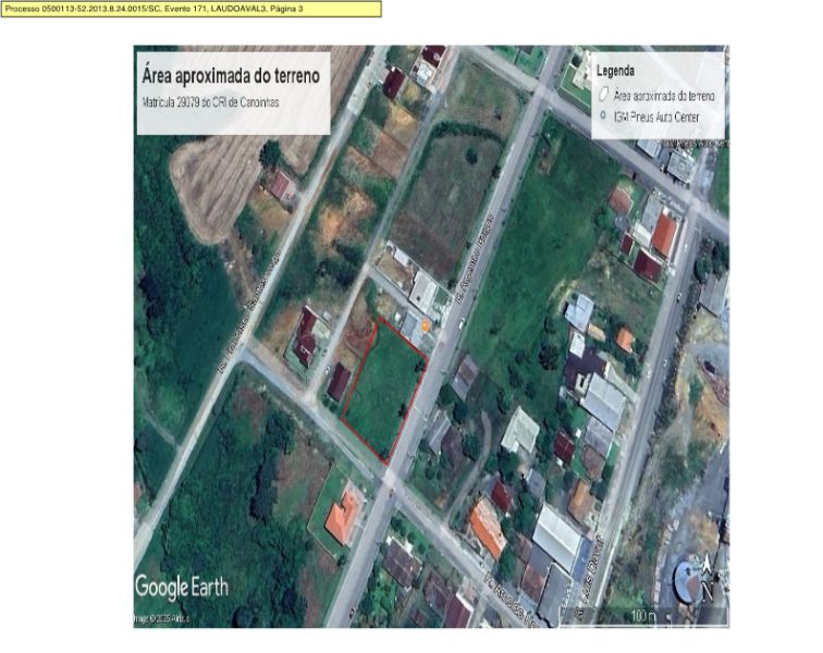 2ª PRAÇA: TERRENO URBANO COM ÁREA DE 2.000,00M², localizado em Major Vieira - SC