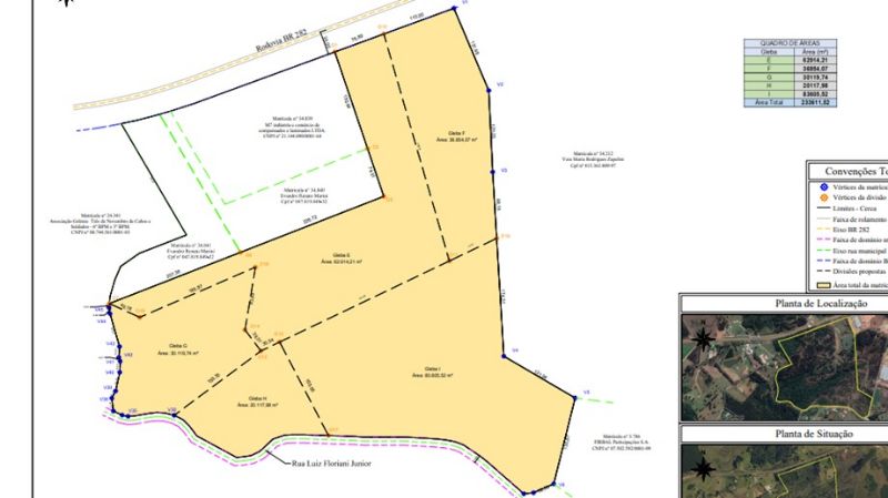 Terreno com 62.914,21m²  em Lages/SC, localizado em Lages - SC