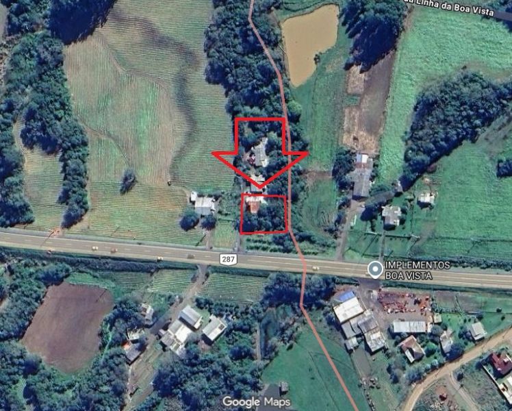 Terreno com 1.000m² com casa em Candelária/RS, localizado em Candelária - RS