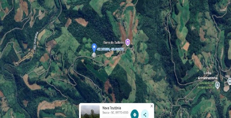 Área rural com 150.000,00m² em Barra do Saltinho, localizado em Seara - SC, bairro Barra Grande