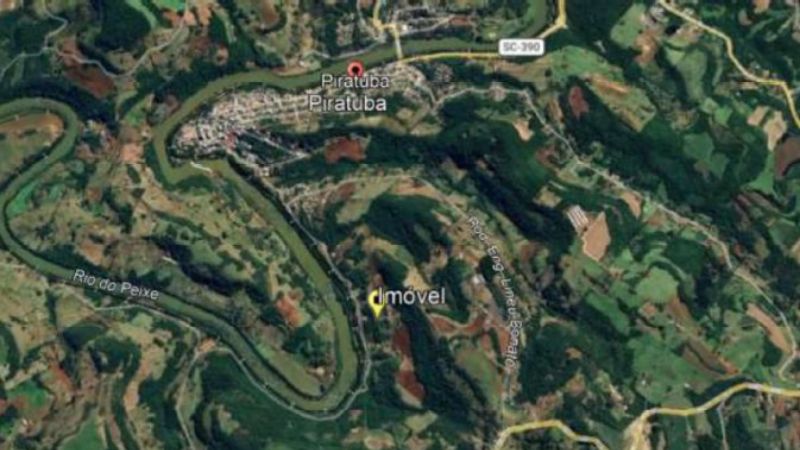Terreno Rural com 96.800,00m² na Linha Missioneiro, localizado em Piratuba - SC
