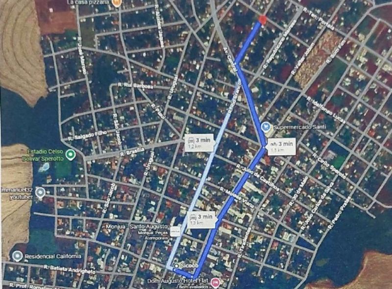 Terreno com 372,0m2  com casa de 132,00m², localizado em Santo Augusto - RS