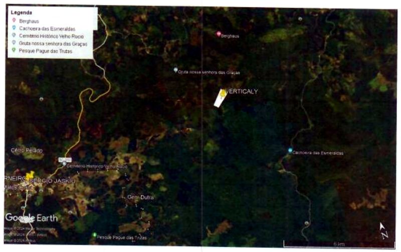 Terreno rural com área de 362.140m², localizado em Matos Costa - SC