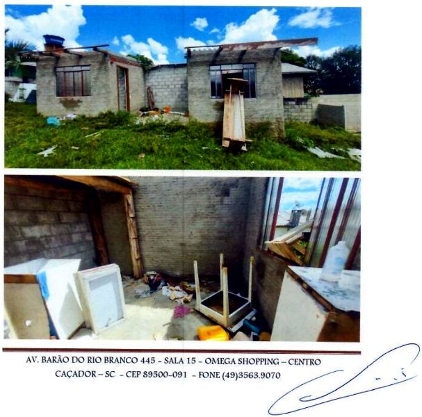 Terreno com 1.395,00m² com casa, localizado em Matos Costa - SC, bairro Centro