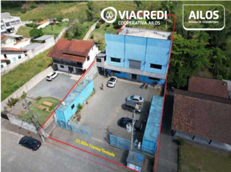 LEILÃO EXTRA JUDICIAL - VIACREDI - Galpão, localizado em Blumenau - SC, bairro Testo Salto