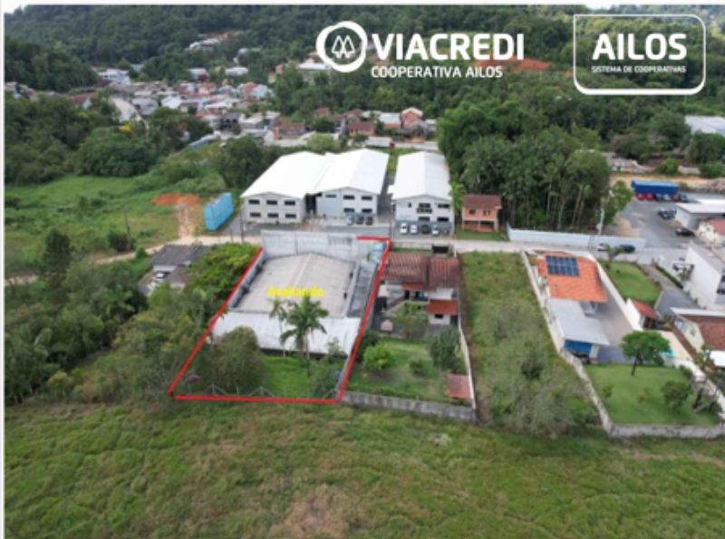 LEILÃO EXTRA JUDICIAL - VIACREDI - Galpão, localizado em Blumenau - SC, bairro Testo Salto