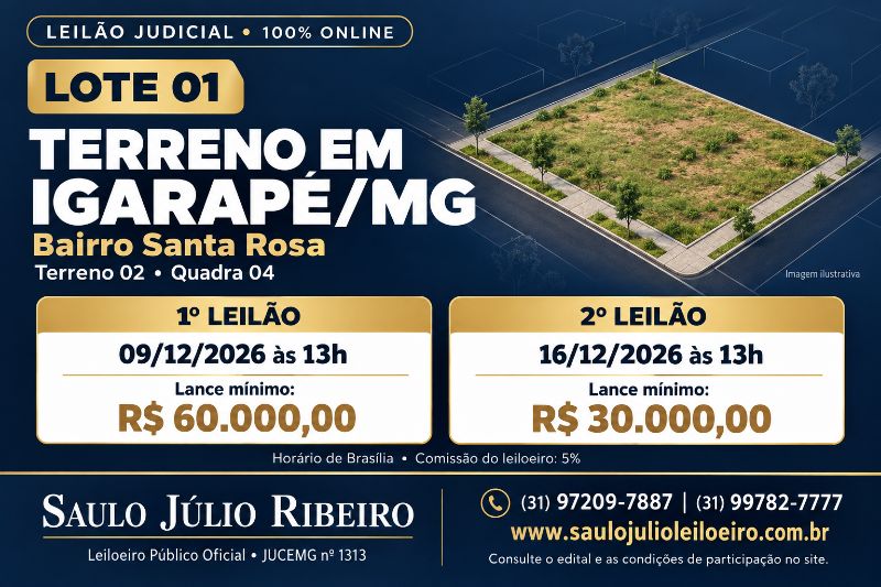 Lote 01 - LOTE 02 DA QUADRA 04, com área de 360 M2