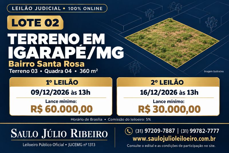 Lote 02 - LOTE 03 DA QUADRA 04, com área de 360 M2