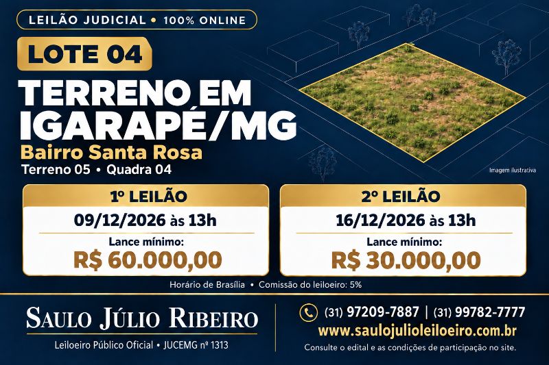 Lote 04 - LOTE 05 DA QUADRA 04, com área de 360 M2