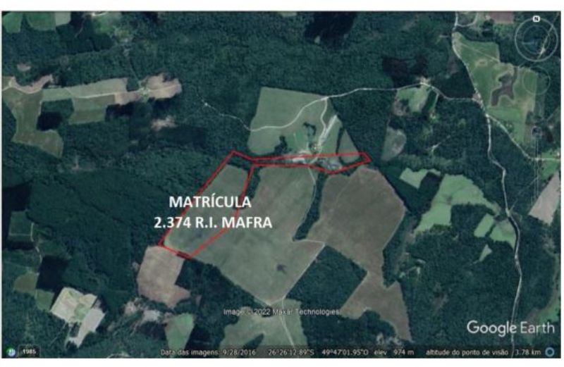 IMÓVEL RURAL 180.954 m2(MAFRA/SC), localizado em Mafra - SC