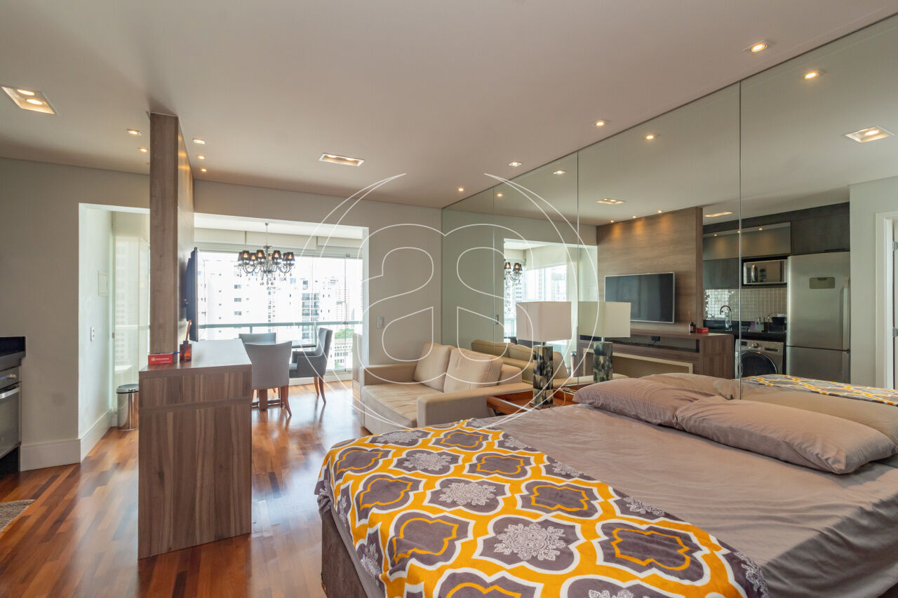 Studio residencial para locação em Moema Índios, com 44m², com 1 vaga e 1 dormitório!