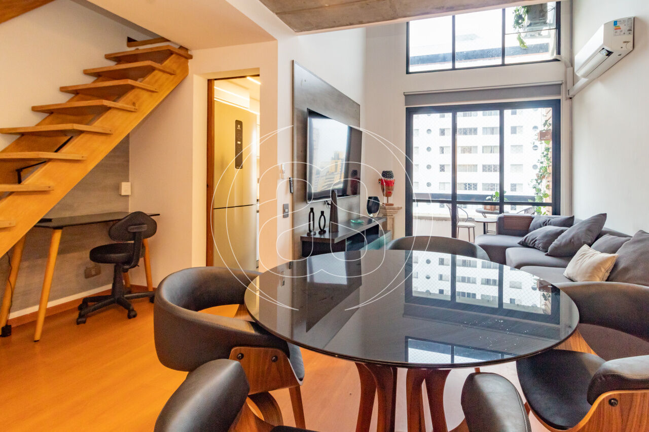 DUPLEX LOCAÇÃO 60m² e 1 VAGA MOBILIADO - MOEMA INDIOS