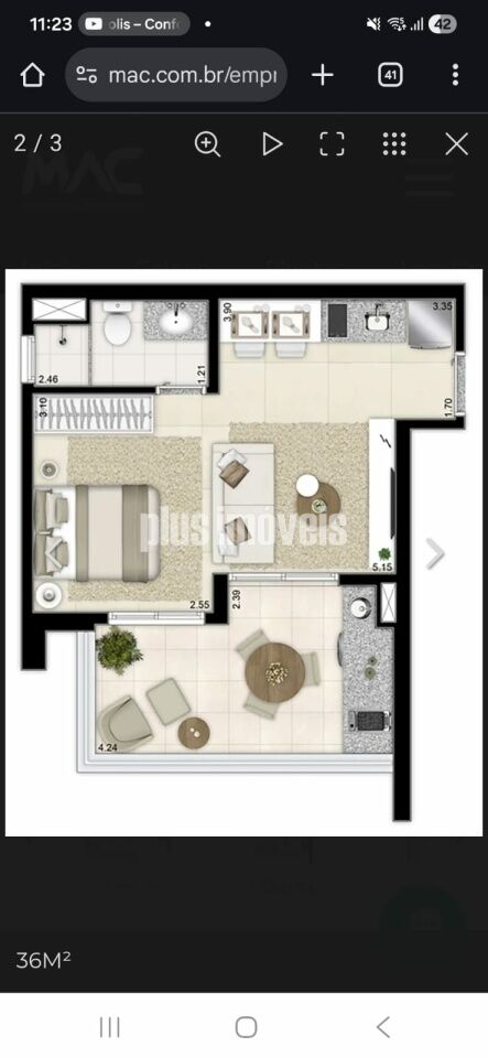 Apartamento, 1 quarto, 37 m² - Foto 3