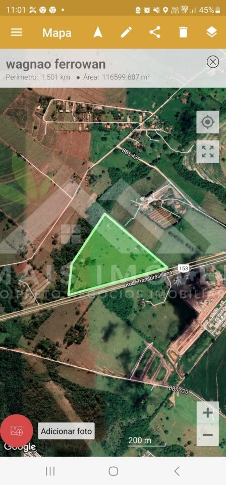Area para Venda - Centro