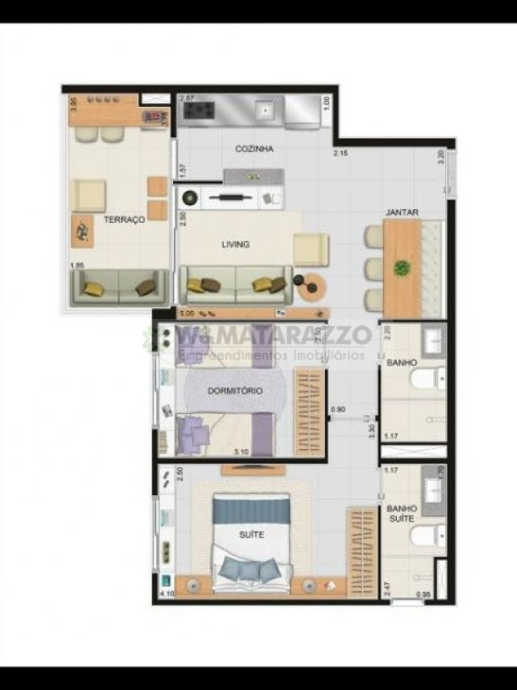 Apartamento Sumarezinho 2 dormitorios 2 banheiros 1 vagas na garagem