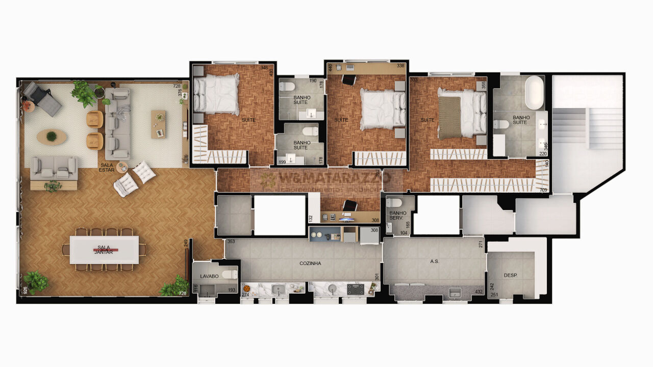 Apartamento Higienópolis 3 dormitorios 4 banheiros 2 vagas na garagem