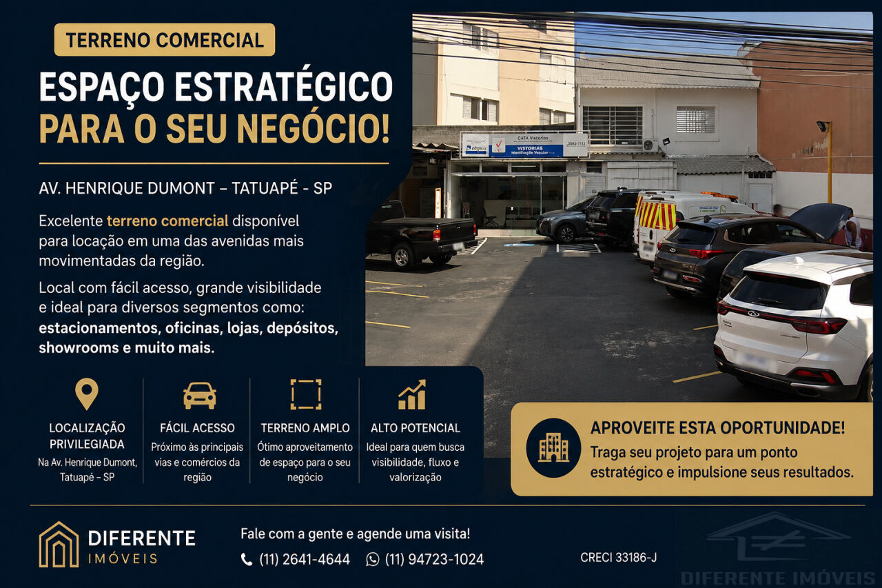 Terreno para Locação - Vila Gomes Cardim