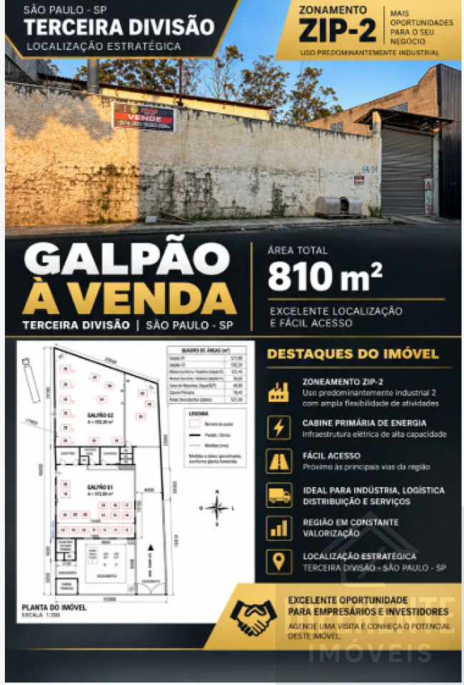 Galpão para Venda - Terceira Divisão