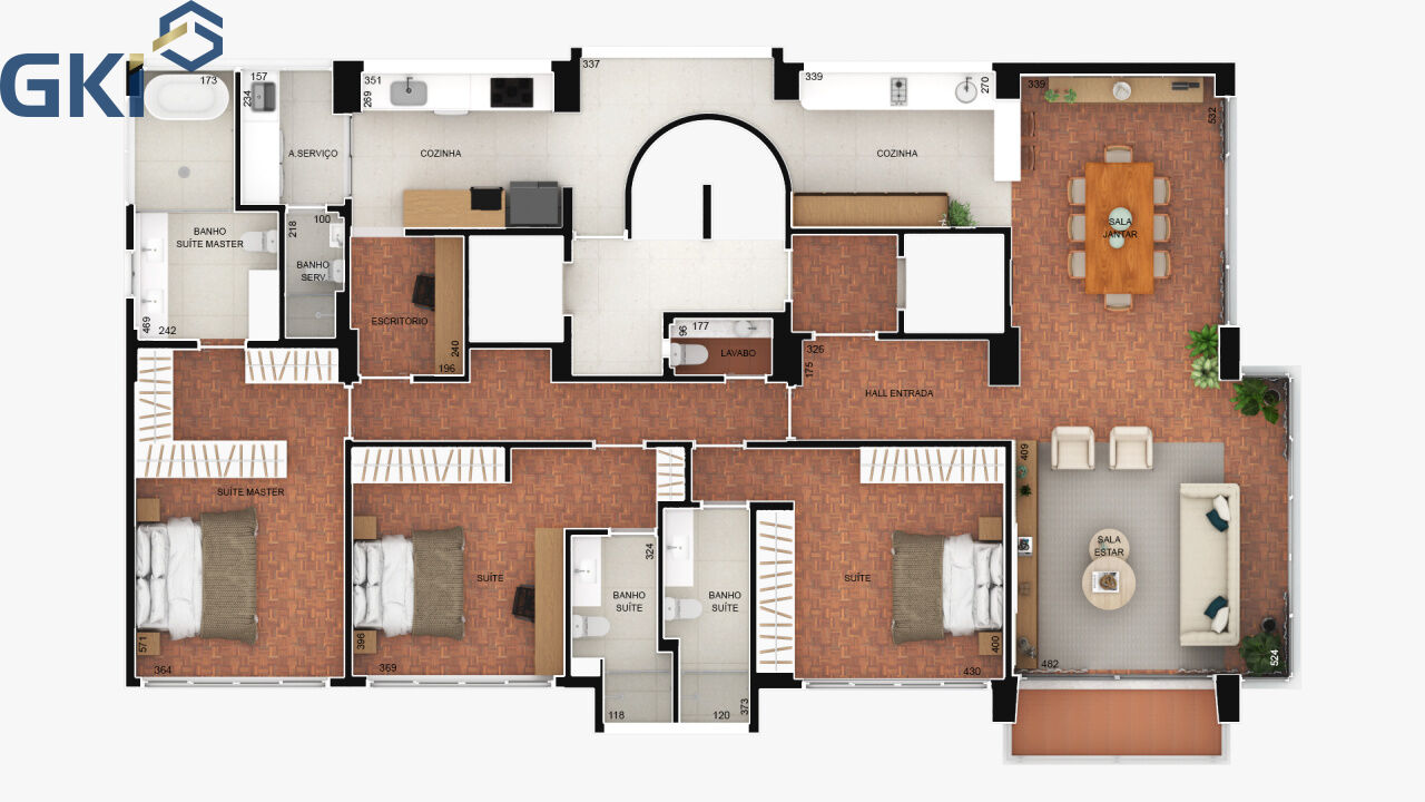 Apartamento, 3 quartos, 211 m² - Foto 2