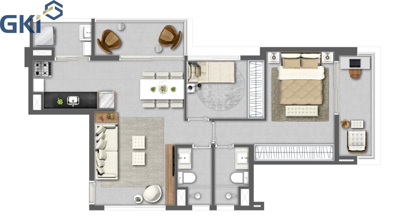 Apartamento, 2 quartos, 74 m² - Foto 4