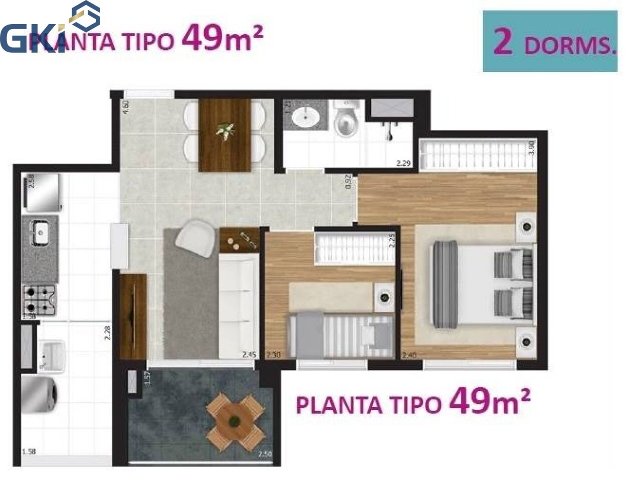 Apartamento, 2 quartos, 50 m² - Foto 10