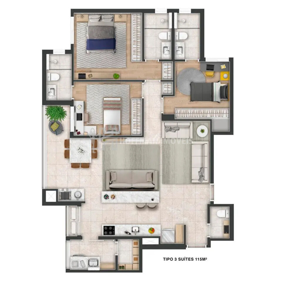 Apartamento em Construcao para Venda - Centro