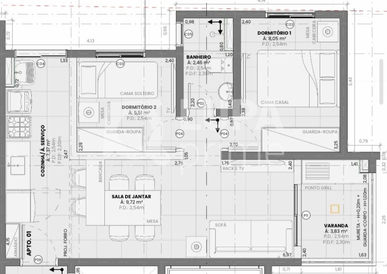 Apartamento, 2 quartos, 50 m² - Foto 12